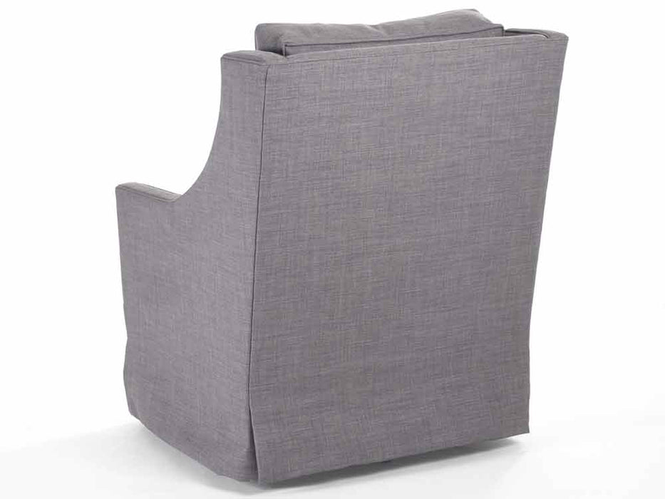 Zentique - Carrie Blue / Grey Swivel Accent Chair - ZF031 - GreatFurnitureDeal