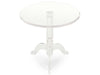 Zentique - Celine Clear 23'' Wide Round Pedestal Table - ZMA032 - GreatFurnitureDeal