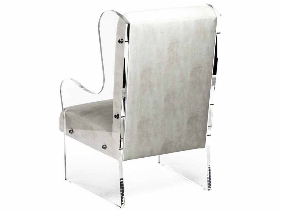 Zentique - White Vinyl Accent Chair - ZF010 - GreatFurnitureDeal