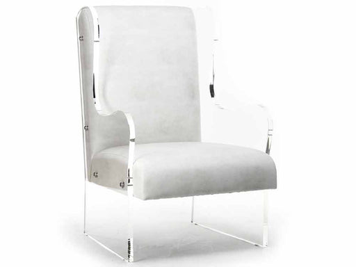 Zentique - White Vinyl Accent Chair - ZF010 - GreatFurnitureDeal