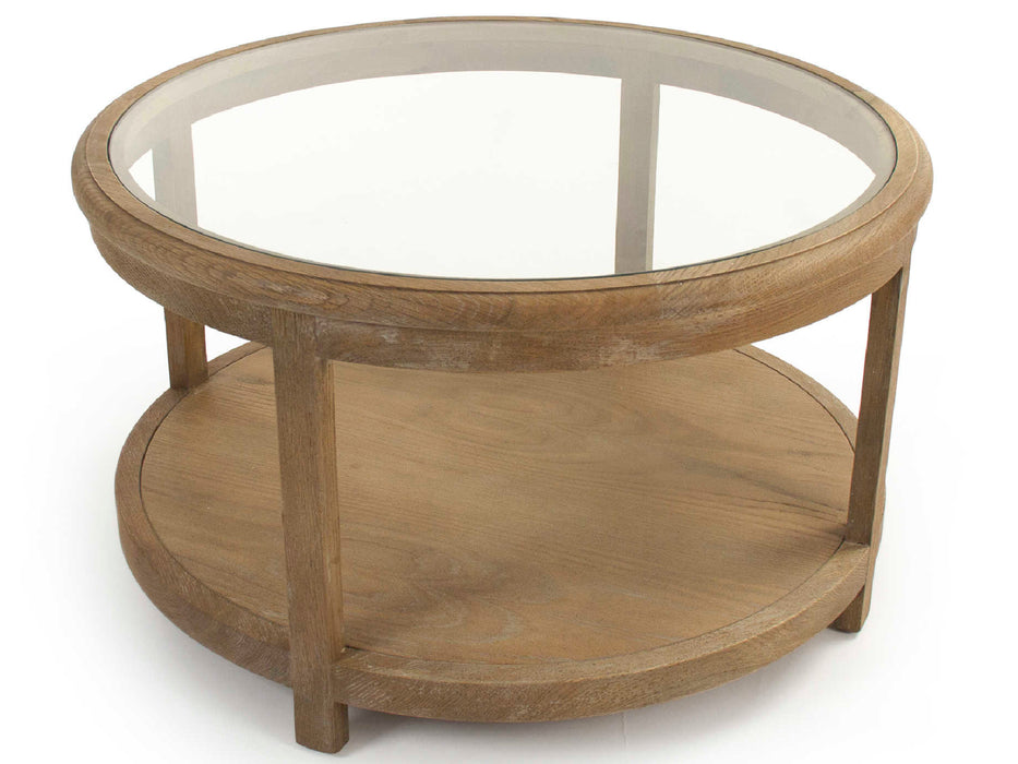 Zentique - Odo Brown / Clear 31'' Wide Round Coffee Table - ZMA022