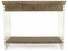Zentique - Charmain Brown / Clear 39'' Wide Rectangular Console Table - ZMA031 - GreatFurnitureDeal