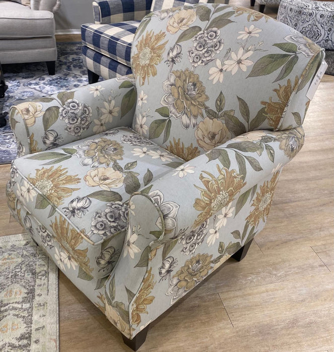 Southern Home Furnishings - Celadon Salt Accent Chair in Multi - 532 Flora Powder Accent Chair - GreatFurnitureDeal