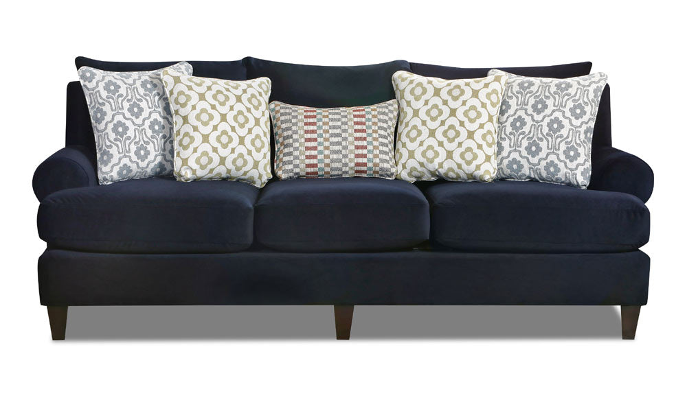 Southern Home Furnishings - Marquis Midnight Sofa in Blue - 7005 Marquis Midnight Sofa