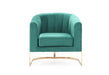 VIG Furniture - Modrest Trask Modern Green Velvet & Rosegold Accent Chair - VGVCA016-GRN - GreatFurnitureDeal