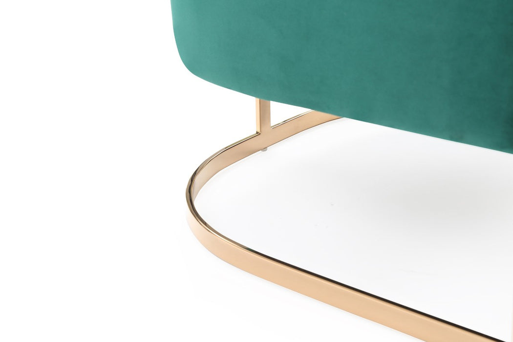 VIG Furniture - Modrest Trask Modern Green Velvet & Rosegold Accent Chair - VGVCA016-GRN