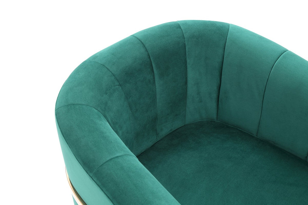 VIG Furniture - Modrest Trask Modern Green Velvet & Rosegold Accent Chair - VGVCA016-GRN