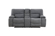 GFD Home - Ohio Manual Recliner 3Pc Living Room Set Made With Chenille Upholstery in Gray - GreatFurnitureDeal