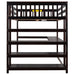 GFD Home - Full Size Loft Bed with Storage Shelves and Under-bed Desk, Espresso(OLD SKU:SM000246AAP-1) - GreatFurnitureDeal