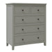 GFD Home - Gray Solid Wood 5 Pieces Queen Bedroom Sets(bed+nightstand*2+chest+dresser）NEW - GreatFurnitureDeal