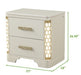 GFD Home - Jasmine Queen 4 Pc Unique LED Vanity Bedroom Set made with Wood in Beige - GreatFurnitureDeal