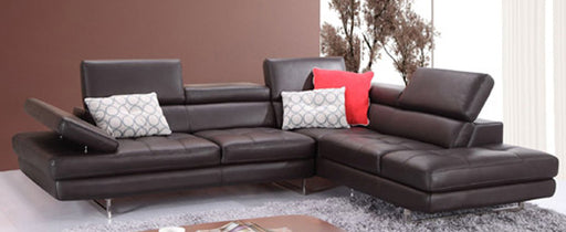 J&M Furniture - A761 Slate Coffee Italian Leather RAF Sectional - 1785522-RHFC - GreatFurnitureDeal