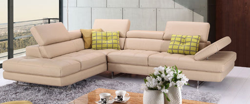 J&M Furniture - A761 Slate Peanut Italian Leather LAF Sectional - 1785523-LHFC - GreatFurnitureDeal