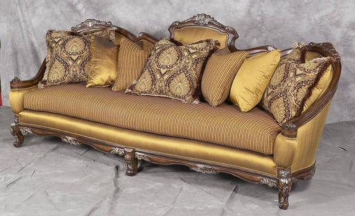 Benetti's Italia - Milania Sofa in Bronze, Gold, Dark Walnut, Chenille - Milania S - GreatFurnitureDeal