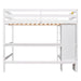 GFD Home - Full Size Loft Bed with Multifunction Shelves and Under-bed Desk, White - GreatFurnitureDeal