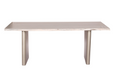 GFD Home - Live Edge Premium White Washed Dining Table - GreatFurnitureDeal