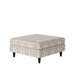 Southern Home Furnishings - Greenwich Pastel 38" Square Cocktail Ottoman in Cream - 170-C Greenwich Pastel - GreatFurnitureDeal