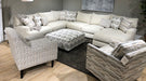 Southern Home Furnishings - Mare Sectional in Ivory - 51-21L, 15, 29, 26R  Mare Ivory - GreatFurnitureDeal