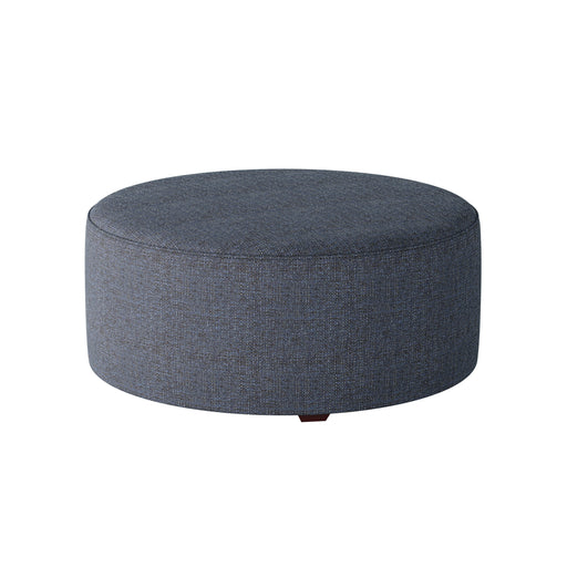 Southern Home Furnishings - Sugarshack Navy 39" Round Cocktail Ottoman in Blue - 140-C Sugarshack Navy - GreatFurnitureDeal