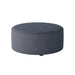 Southern Home Furnishings - Sugarshack Navy 39" Round Cocktail Ottoman in Blue - 140-C Sugarshack Navy-MTO - GreatFurnitureDeal