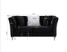 GFD Home - L8085B Two-seat + three-seat modular sofa black - GreatFurnitureDeal