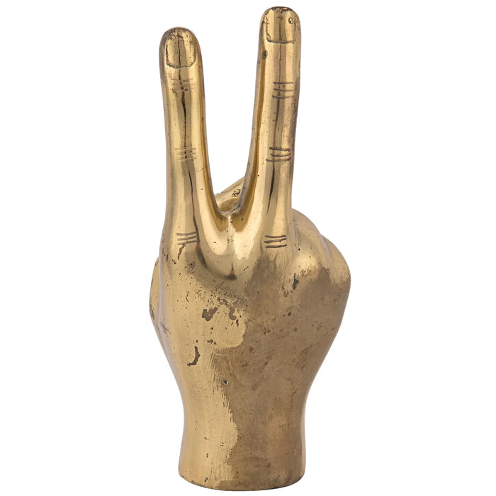 NOIR Furniture - Peace Sign in Brass - AB-1BR - Clearance