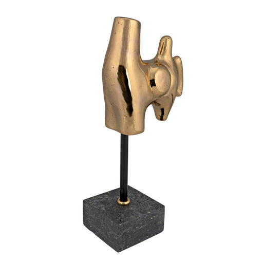 NOIR Furniture - Goker Sculpture Brass with Stand - AB-291BR - GreatFurnitureDeal