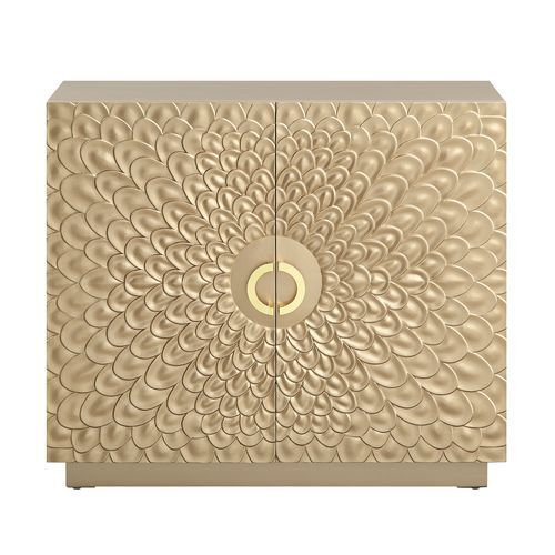 Acme Furniture - Ellette Cabinet in Gold - AC00289