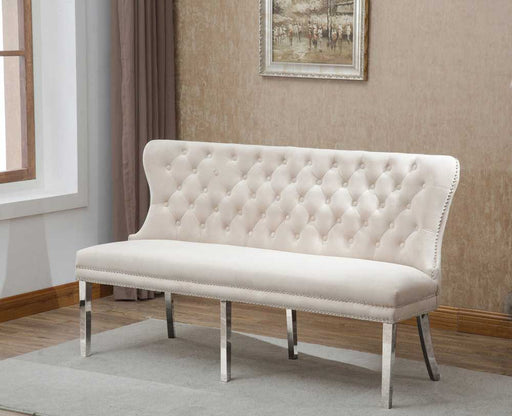 Mariano Furniture - AC212 Bench in Cream - BQ-AC212 - GreatFurnitureDeal