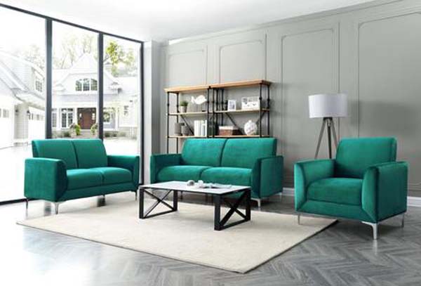Myco Furniture - Abigail Loveseat in Green - 2056-L-GR