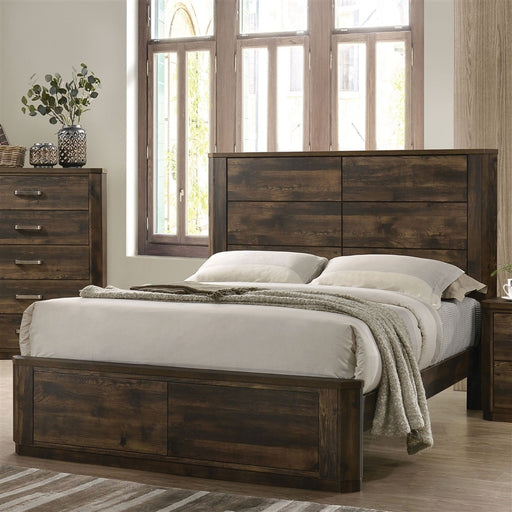 Acme Furniture - Elettra Eastern King Bed in Rustic Walnut - 24197EK - GreatFurnitureDeal