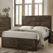 Acme Furniture - Elettra Queen Bed in Rustic Walnut - 24200Q - GreatFurnitureDeal