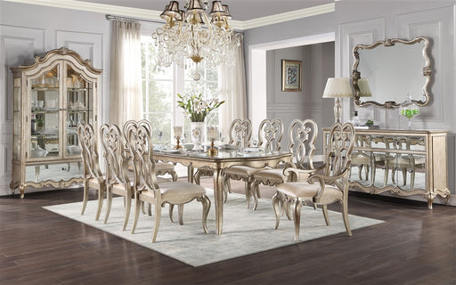 Acme Furniture - Esteban 10 Piece Dining Room Set in Antique Champagne - 62200-10SET - GreatFurnitureDeal