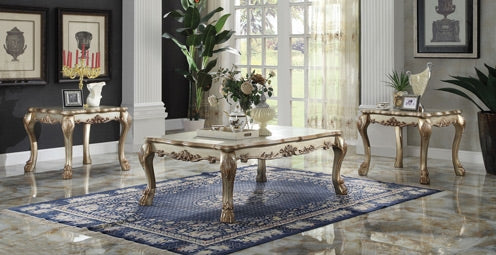 Acme Furniture - Dresden 3 Piece Occasional Table Set in Gold Patina - 83160-3SET