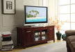 Acme Furniture - Christella Glass Door TV Stand in Cherry Finish - 10340