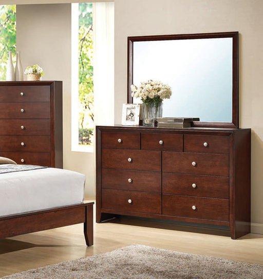 Acme Furniture - Ilana Brown Cherry Dresser and Mirror Set - 20404-20405