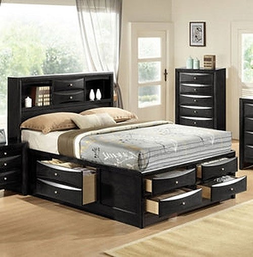 Acme Furniture - Ireland Black King Bed - 21606EK - GreatFurnitureDeal