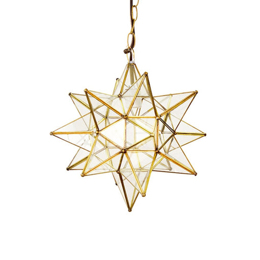 Worlds Away - 20" X-Large Clear Star In Brass - ACS112BR - GreatFurnitureDeal