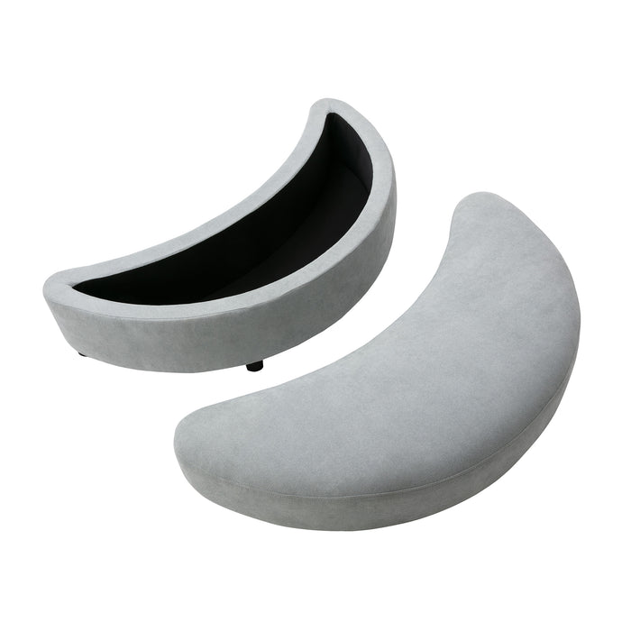 GFD Home - Orisfur. 360° Swivel Accent Barrel Chair with Storage Ottoman & 4 Pillows, Modern Linen Leisure Chair Round Accent for Living Room - GreatFurnitureDeal