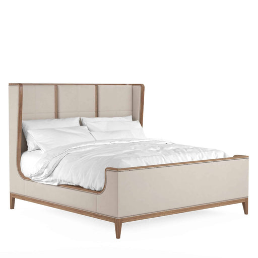 ART Furniture - Passage King Upholstered Bed in Natural Oak - 287146-2302 - GreatFurnitureDeal
