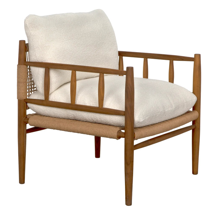 NOIR Furniture - Giuseppe Chair w/US Made Cushion - AE-260T-WHT