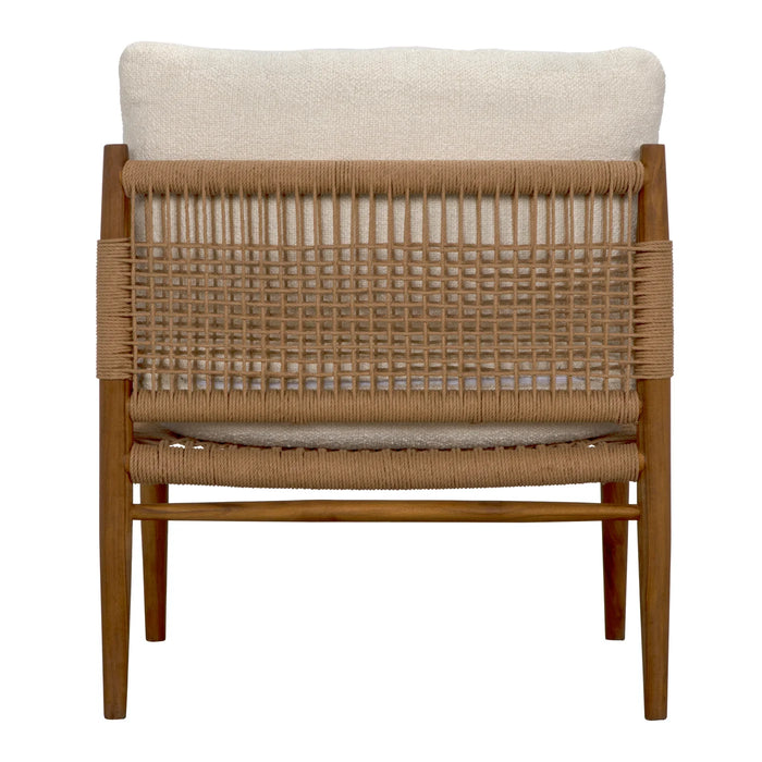 NOIR Furniture - Giuseppe Chair w/US Made Cushion - AE-260T-WHT - GreatFurnitureDeal