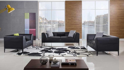 American Eagle Furniture - AE-D820 3-Piece Living Room Set in Black - AE-D820-BK