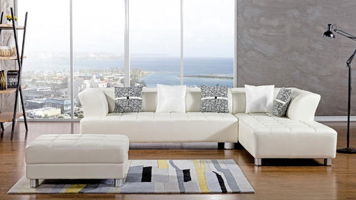 American Eagle Furniture - AE-L138 3-Piece Sectional Sofa in Ivory - AE-L138L-IV - GreatFurnitureDeal