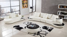 American Eagle Furniture - AE-L222 Ivory Faux Leather Sectional - Right Sitting - AE-L222R-IV - GreatFurnitureDeal