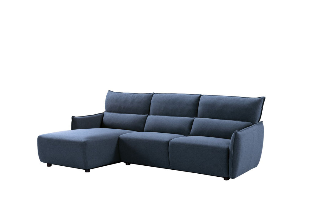 American Eagle Furniture - AE-L550R Light Blue Linen Right Sitting Sectional Sofa Set - AE-L550R