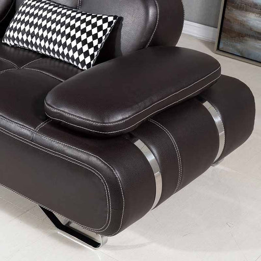 American Eagle Furniture - AE-L607 6-Piece Sectional Sofa in Dark Chocolate - AE-L607M-DC - GreatFurnitureDeal