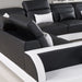 American Eagle Furniture - AE-LD811 Black and White Faux Leather Sectional - Right Sitting - AE-LD811R-BK.W - GreatFurnitureDeal