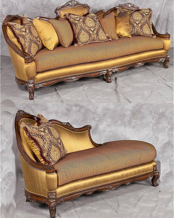 Benetti's Italia - Milania Sofa in Bronze, Gold, Dark Walnut, Chenille - Milania S