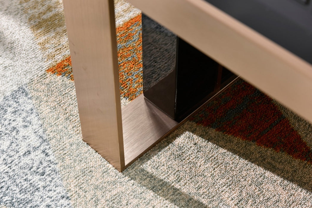 GFD Home - Nova Domus Cartier Modern Black & Rosegold Coffee Table - GreatFurnitureDeal